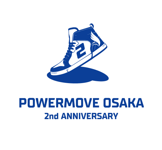 パワームーブ大阪２周年ロゴ Type 2